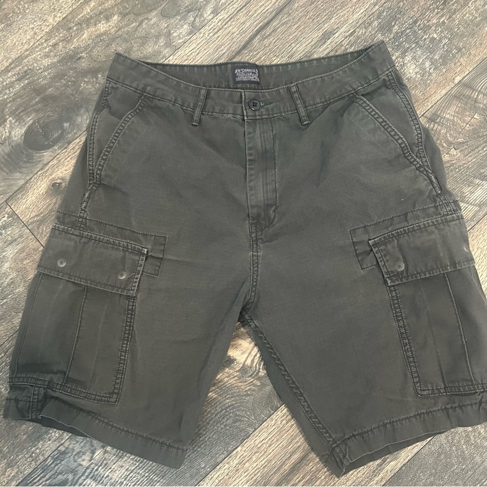 Levi’s White Tab Men's Cargo Shorts Charcoal Gray Size 32 100% Cotton